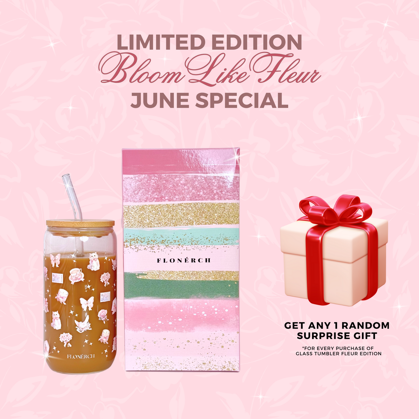 Glass Tumbler Fleur Edition